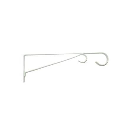Dare2Decor 15 in. Powder-Coated Steel Hanging Plant Bracket White DA3235195